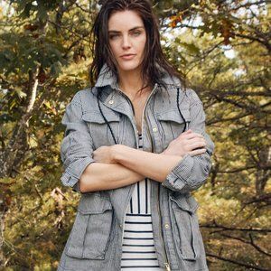 ATM RAILROAD INDIGO WHITE STRIPE JACKET Size S